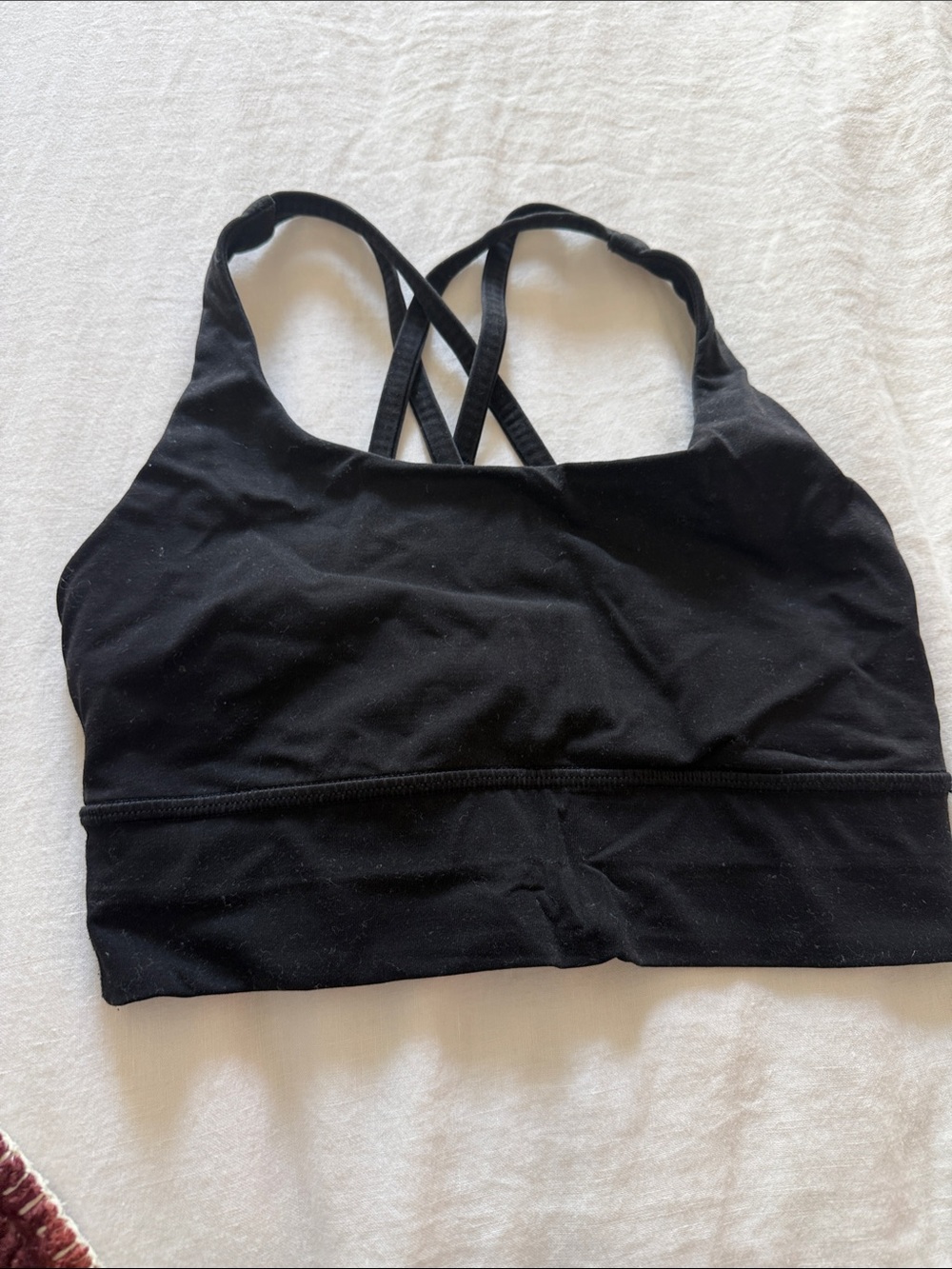 Black longline lulu energy Sports Bra